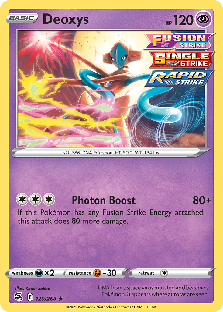 Deoxys (120/264) (Theme Deck Exclusive) [Sword & Shield: Fusion Strike] | Gear Gaming Fayetteville