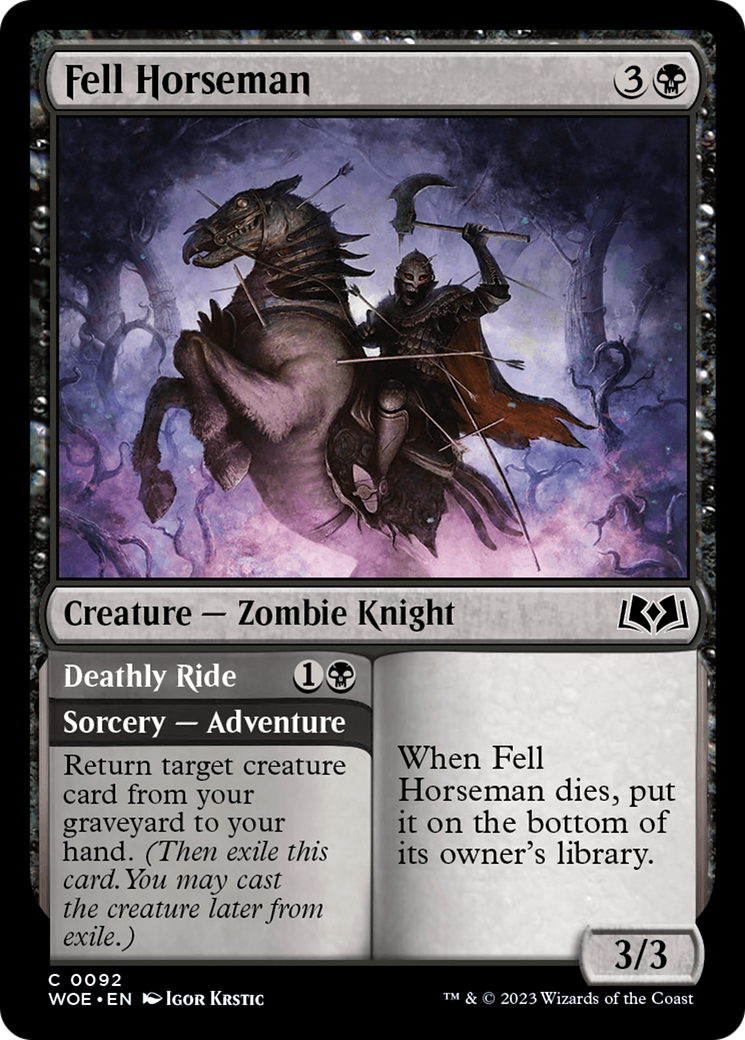 Fell Horseman // Deathly Ride [Wilds of Eldraine] | Gear Gaming Fayetteville