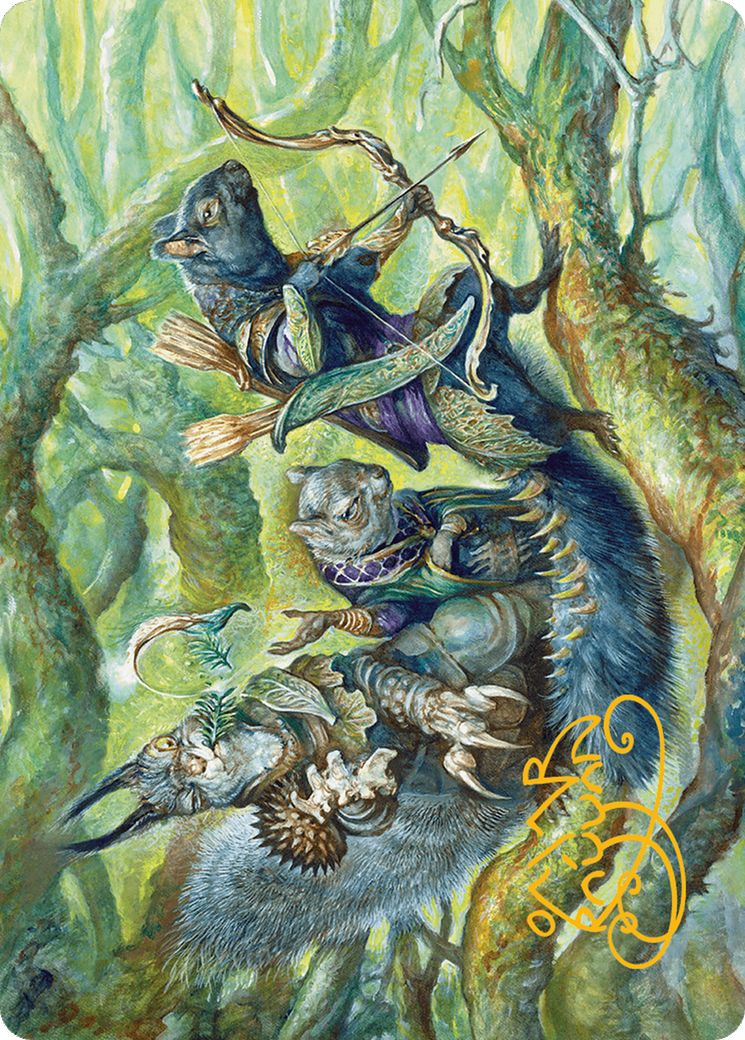 The Odd Acorn Gang Art Card (Gold-Stamped Signature) [Bloomburrow Art Series] | Gear Gaming Fayetteville