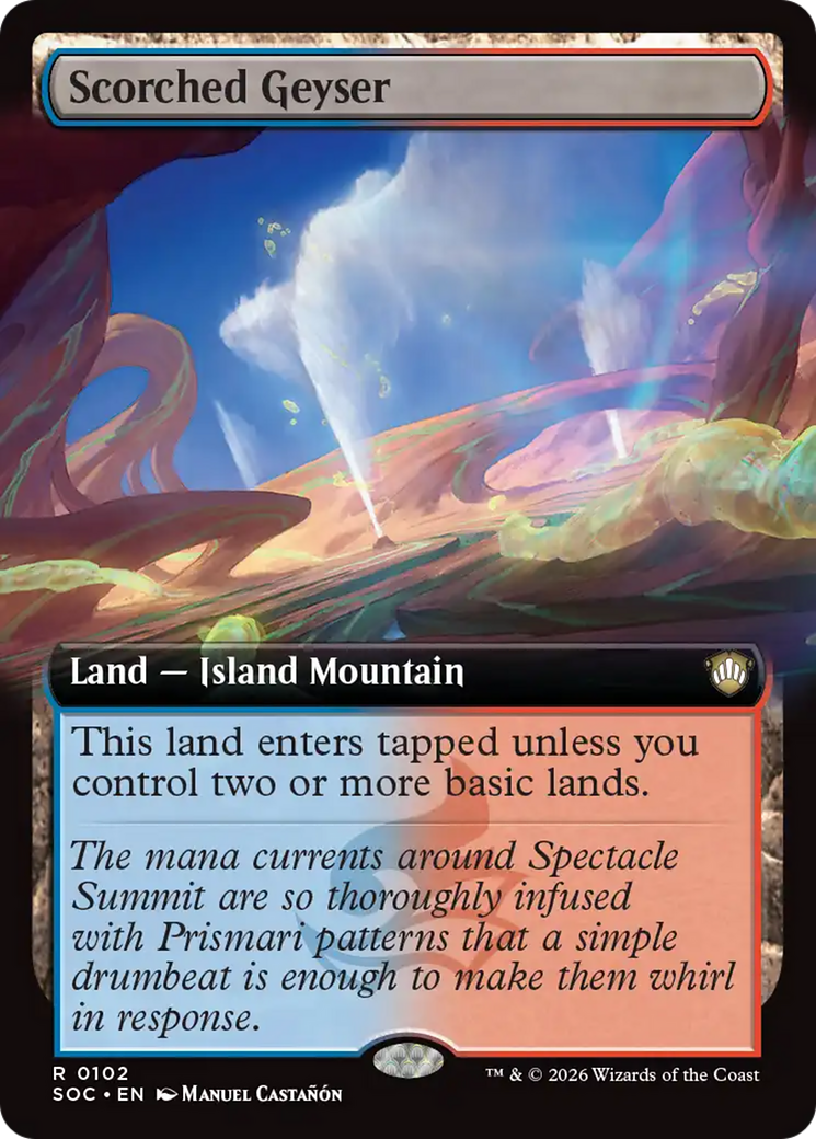 Scorched Geyser (Extended Art) [Secrets of Strixhaven Commander] | Gear Gaming Fayetteville