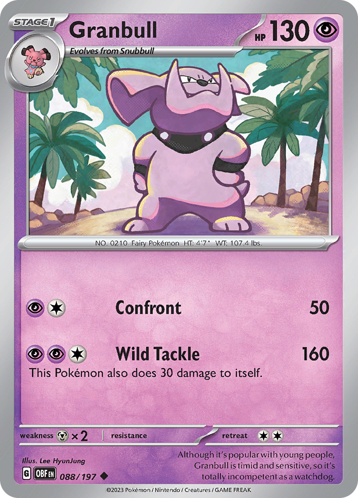Granbull (088/197) [Scarlet & Violet: Obsidian Flames] | Gear Gaming Fayetteville