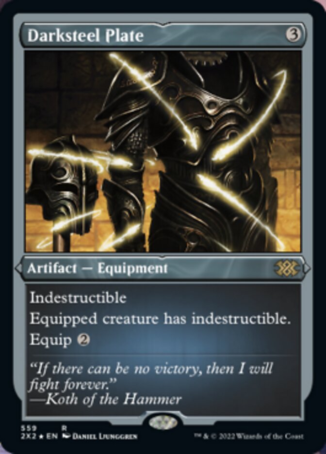 Darksteel Plate (Foil Etched) [Double Masters 2022] | Gear Gaming Fayetteville
