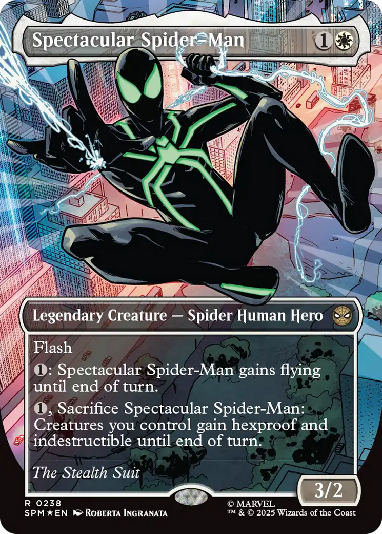 Spectacular Spider-Man (0238) (Borderless) (Textured Foil) [Marvel's Spider-Man] | Gear Gaming Fayetteville