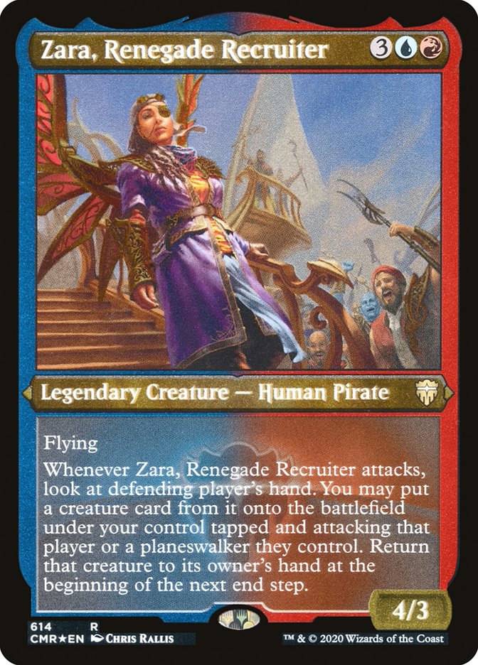 Zara, Renegade Recruiter (Etched) [Commander Legends] | Gear Gaming Fayetteville