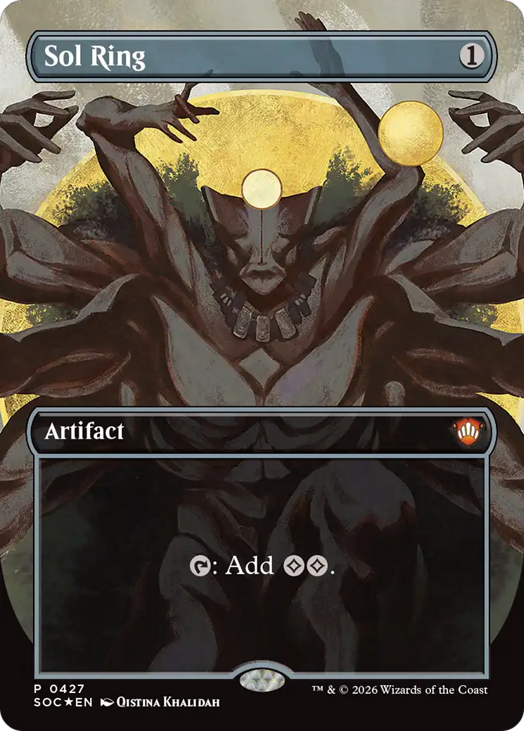 Sol Ring (Borderless) [Secrets of Strixhaven Commander] | Gear Gaming Fayetteville