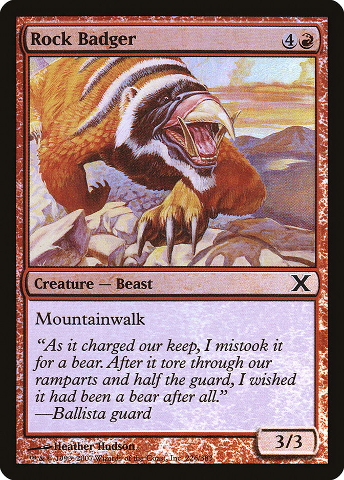 Rock Badger (Premium Foil) [Tenth Edition] | Gear Gaming Fayetteville