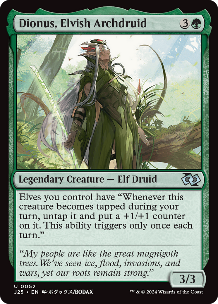 Dionus, Elvish Archdruid (Anime) [Foundations Jumpstart] | Gear Gaming Fayetteville