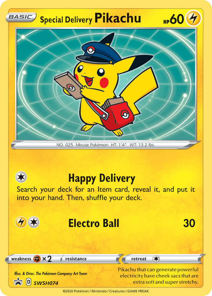 Special Delivery Pikachu (SWSH074) [Sword & Shield: Black Star Promos] | Gear Gaming Fayetteville