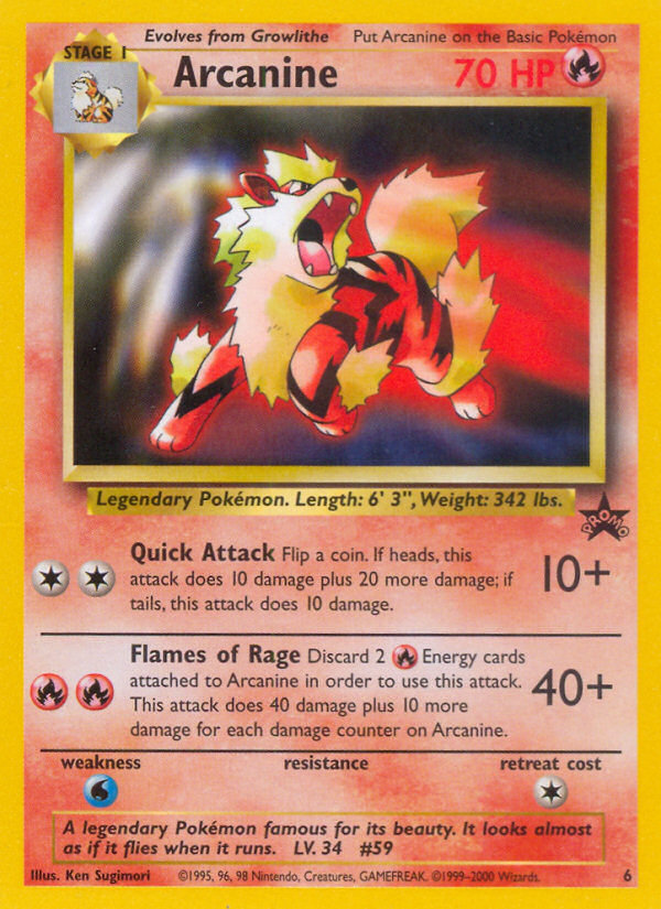 Arcanine (6) [Wizards of the Coast: Black Star Promos] | Gear Gaming Fayetteville