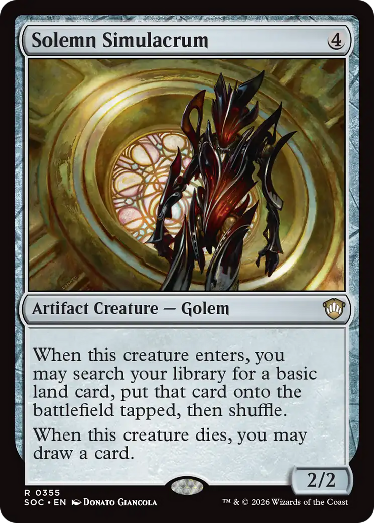 Solemn Simulacrum [Secrets of Strixhaven Commander] | Gear Gaming Fayetteville