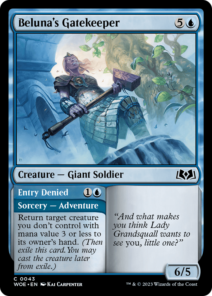 Beluna's Gatekeeper // Entry Denied [Wilds of Eldraine] | Gear Gaming Fayetteville