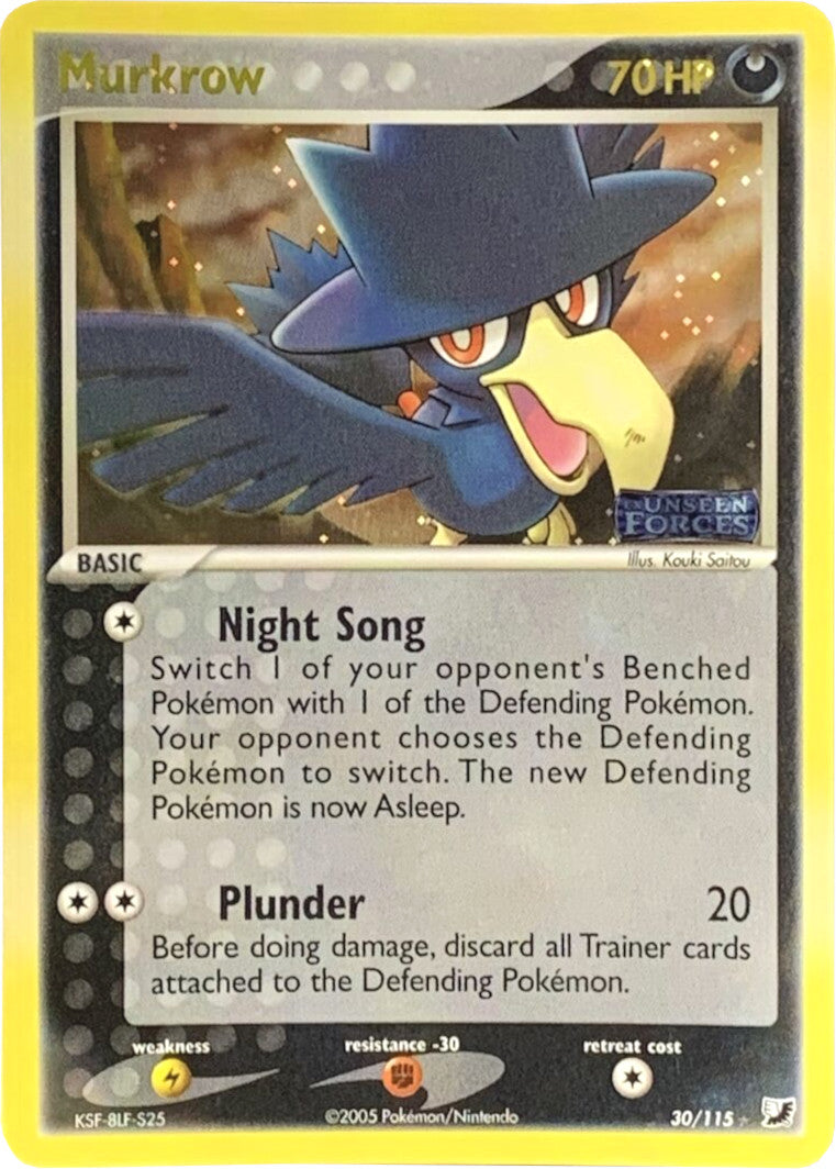 Murkrow (30/115) (Stamped) [EX: Unseen Forces] | Gear Gaming Fayetteville