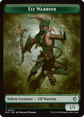 Zombie // Elf Warrior Double-Sided Token [Lorwyn Eclipsed Tokens] | Gear Gaming Fayetteville