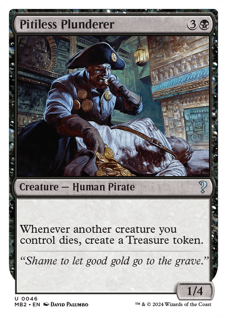 Pitiless Plunderer (White Border) [Mystery Booster 2] | Gear Gaming Fayetteville