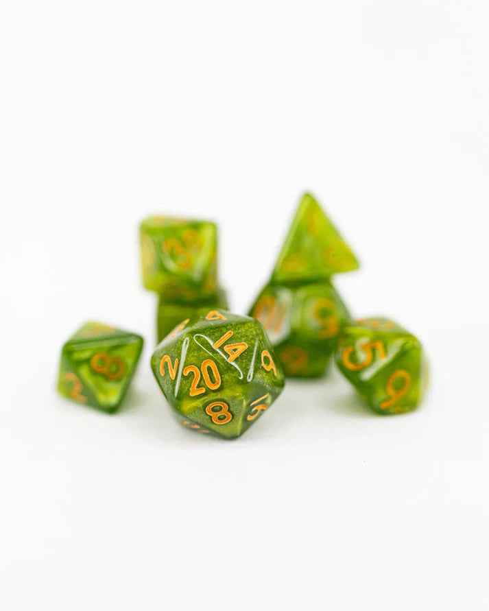 Leprachaun | 7 Piece Mini Acrylic Polyhedral Dice Set | Gear Gaming Fayetteville