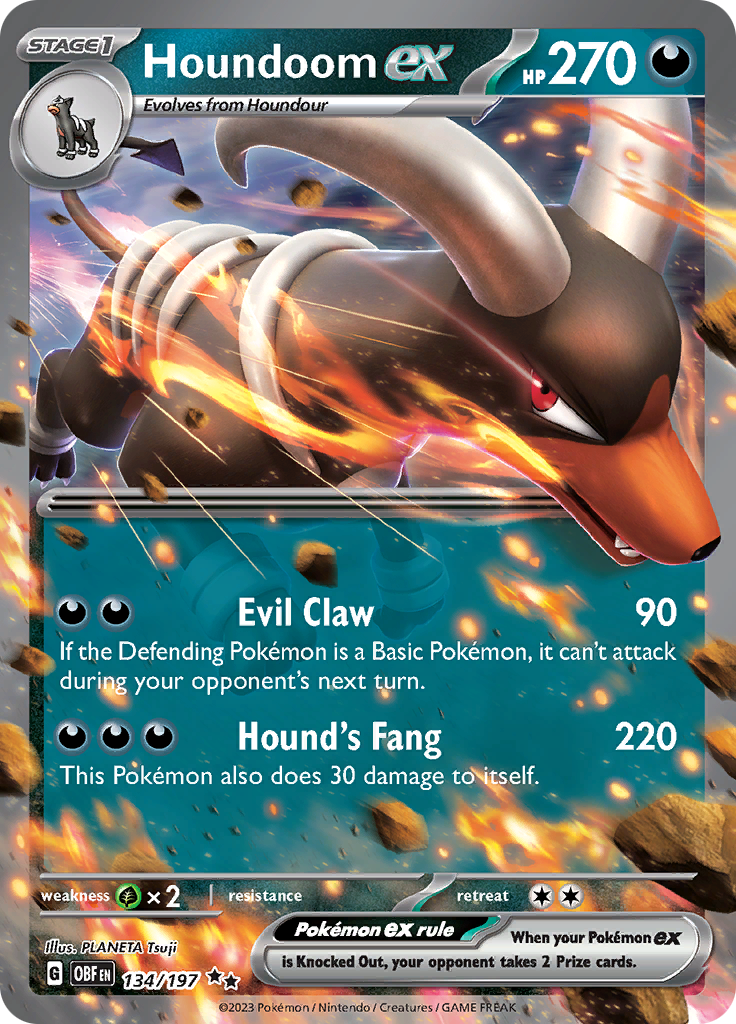 Houndoom ex (134/197) [Scarlet & Violet: Obsidian Flames] | Gear Gaming Fayetteville