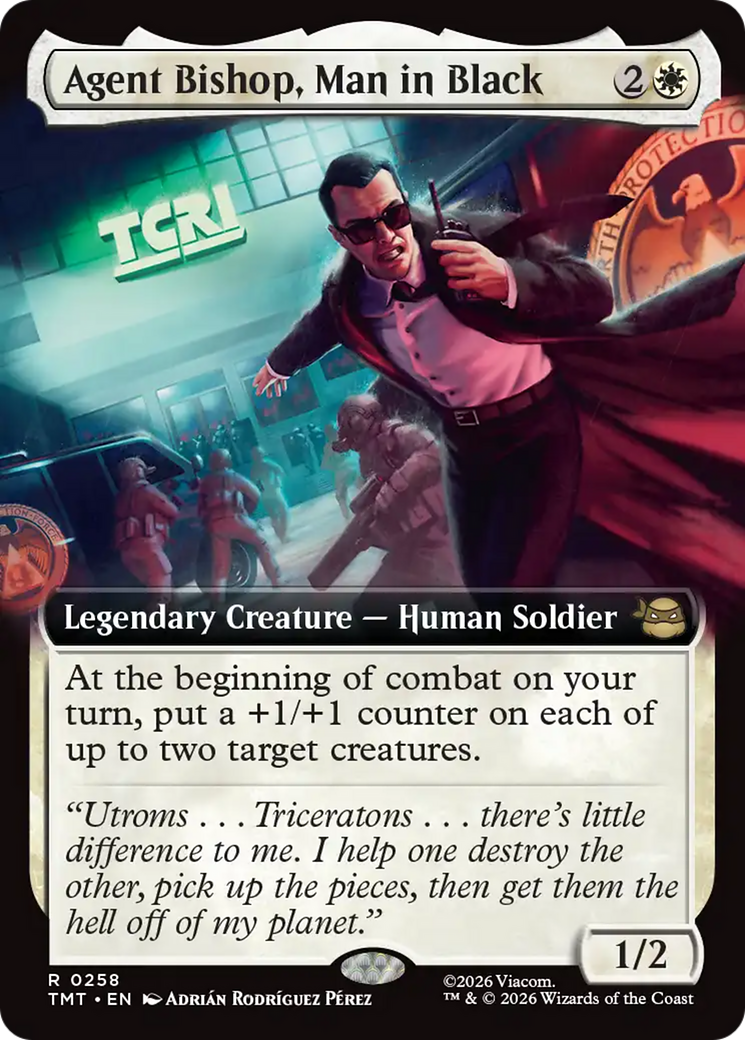 Agent Bishop, Man in Black (Extended Art) [Teenage Mutant Ninja Turtles] | Gear Gaming Fayetteville