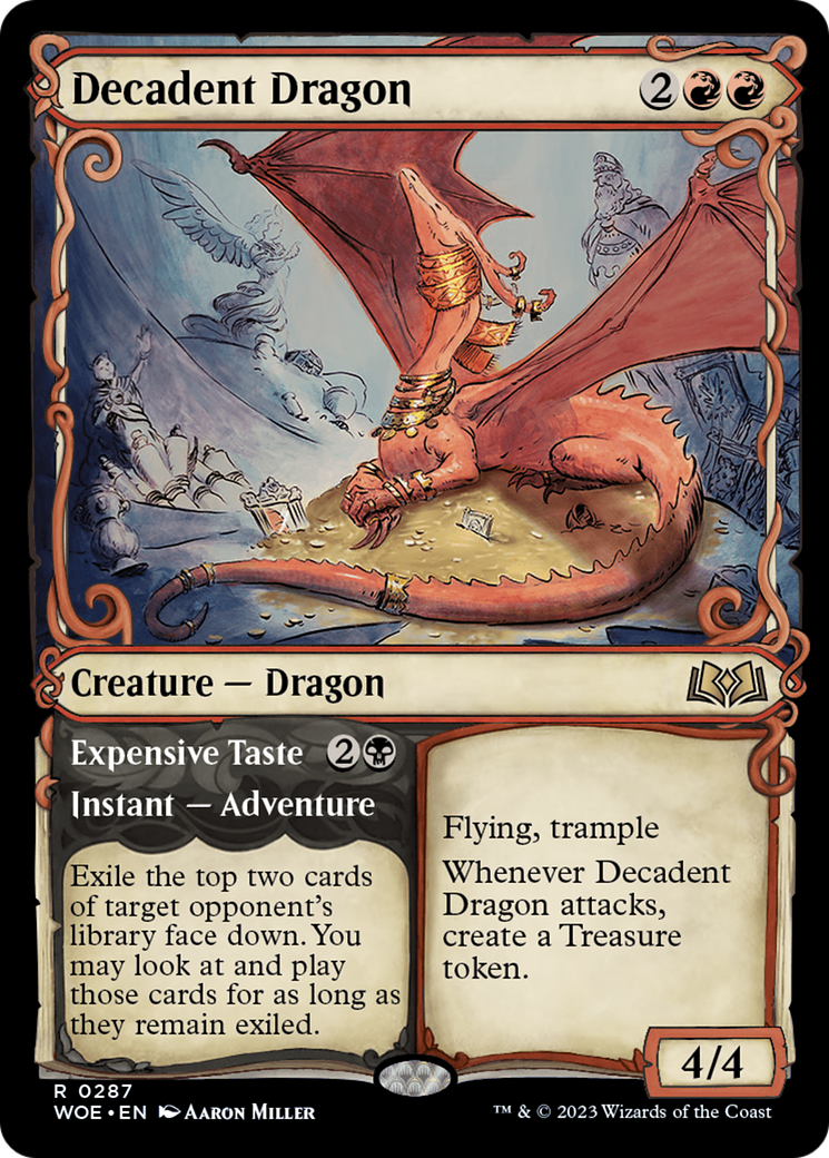 Decadent Dragon // Expensive Taste (Showcase) [Wilds of Eldraine] | Gear Gaming Fayetteville