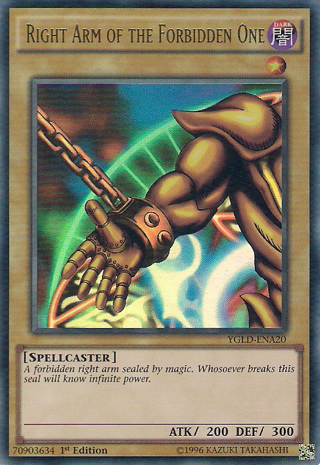 Right Arm of the Forbidden One [YGLD-ENA20] Ultra Rare | Gear Gaming Fayetteville