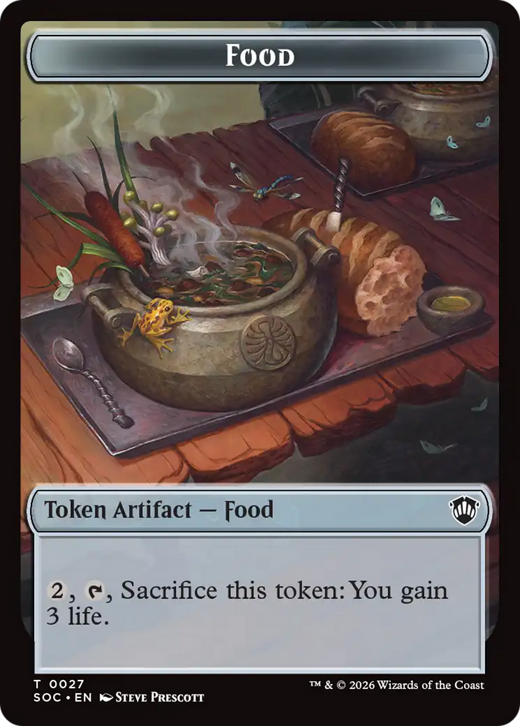 Elemental (0020) // Food Double-Sided Token [Secrets of Strixhaven Commander Tokens] | Gear Gaming Fayetteville