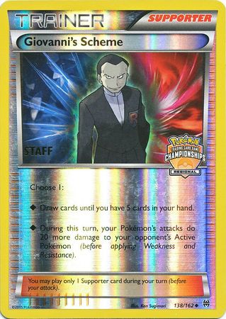 Giovanni's Scheme (138/162) (Championship Promo Staff) [XY: BREAKthrough] | Gear Gaming Fayetteville
