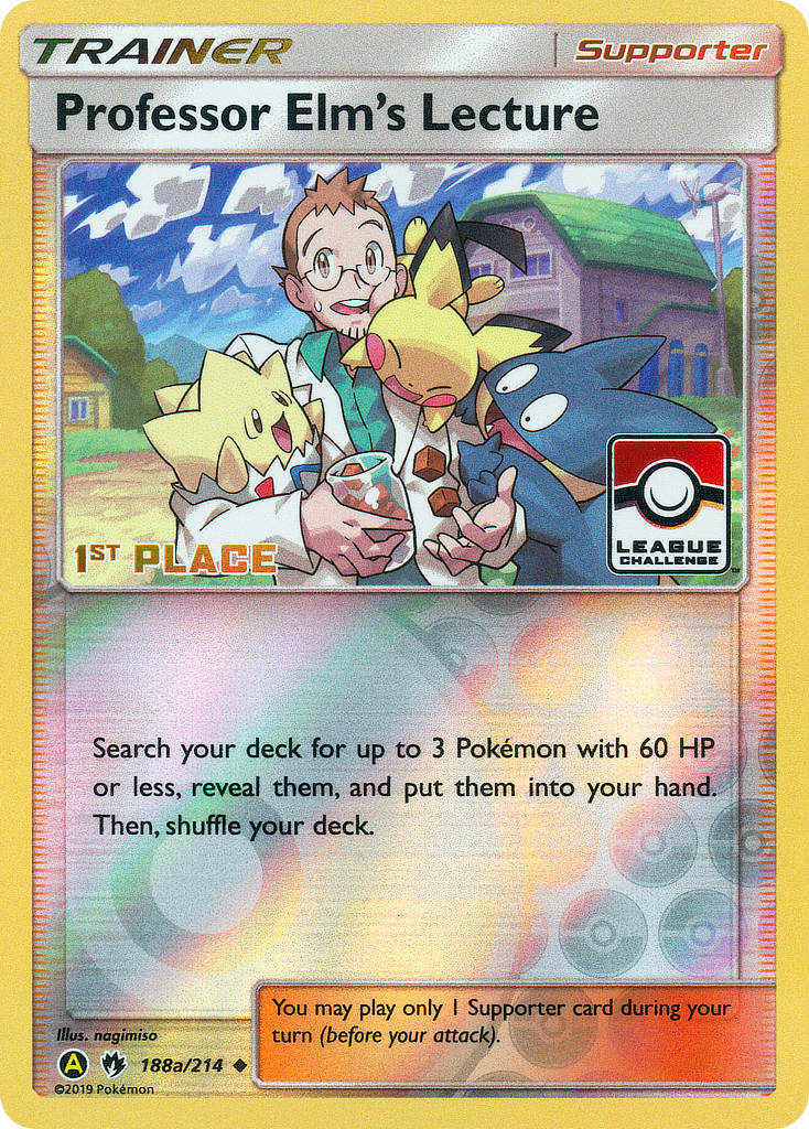 Professor Elm's Lecture (188a/214) (League Promo 1st Place) [Sun & Moon: Lost Thunder] | Gear Gaming Fayetteville
