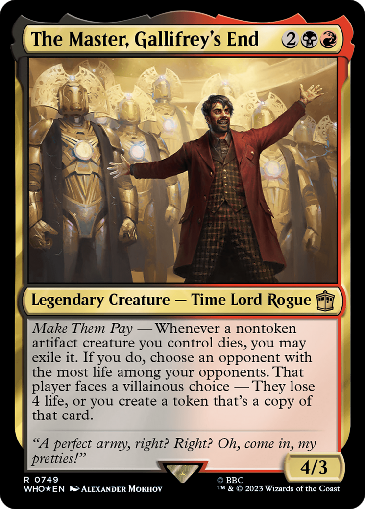 The Master, Gallifrey's End (Surge Foil) [Doctor Who] | Gear Gaming Fayetteville