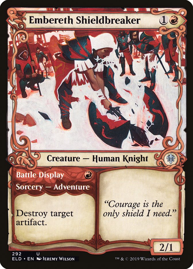 Embereth Shieldbreaker // Battle Display (Showcase) [Throne of Eldraine] | Gear Gaming Fayetteville