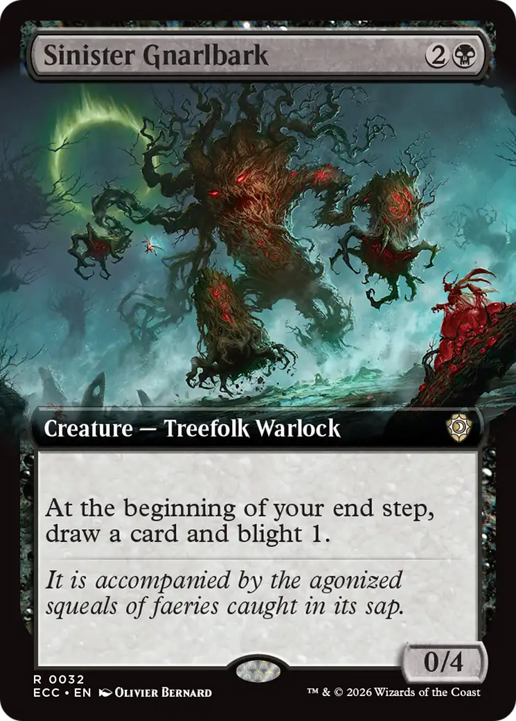 Sinister Gnarlbark (Extended Art) [Lorwyn Eclipsed Commander] | Gear Gaming Fayetteville