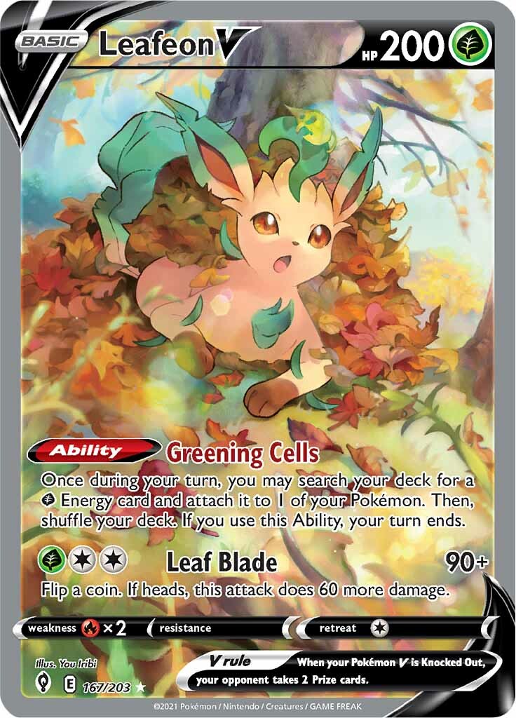 Leafeon V (167/203) [Sword & Shield: Evolving Skies] | Gear Gaming Fayetteville