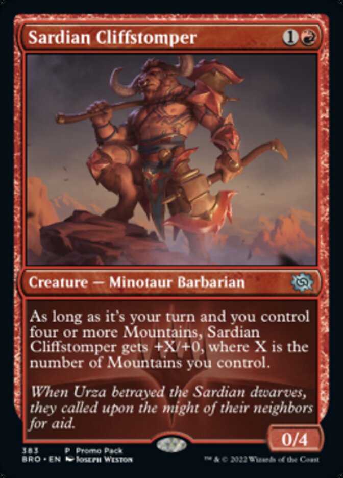 Sardian Cliffstomper (Promo Pack) [The Brothers' War Promos] | Gear Gaming Fayetteville