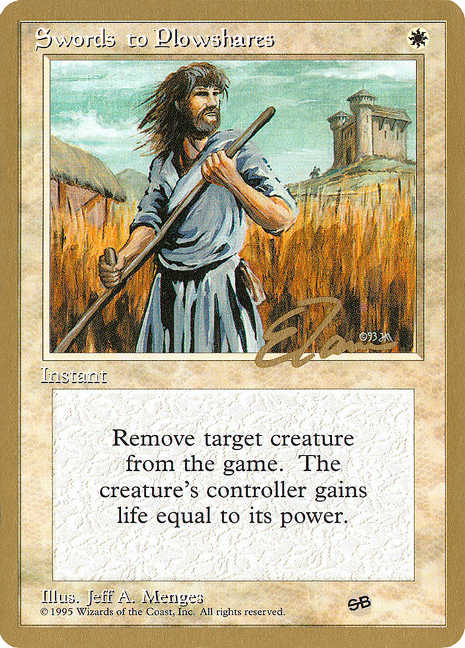 Swords to Plowshares (Eric Tam) (SB) [Pro Tour Collector Set] | Gear Gaming Fayetteville