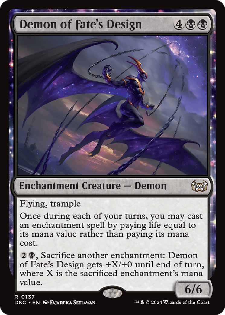 Demon of Fate's Design [Duskmourn: House of Horror Commander] | Gear Gaming Fayetteville