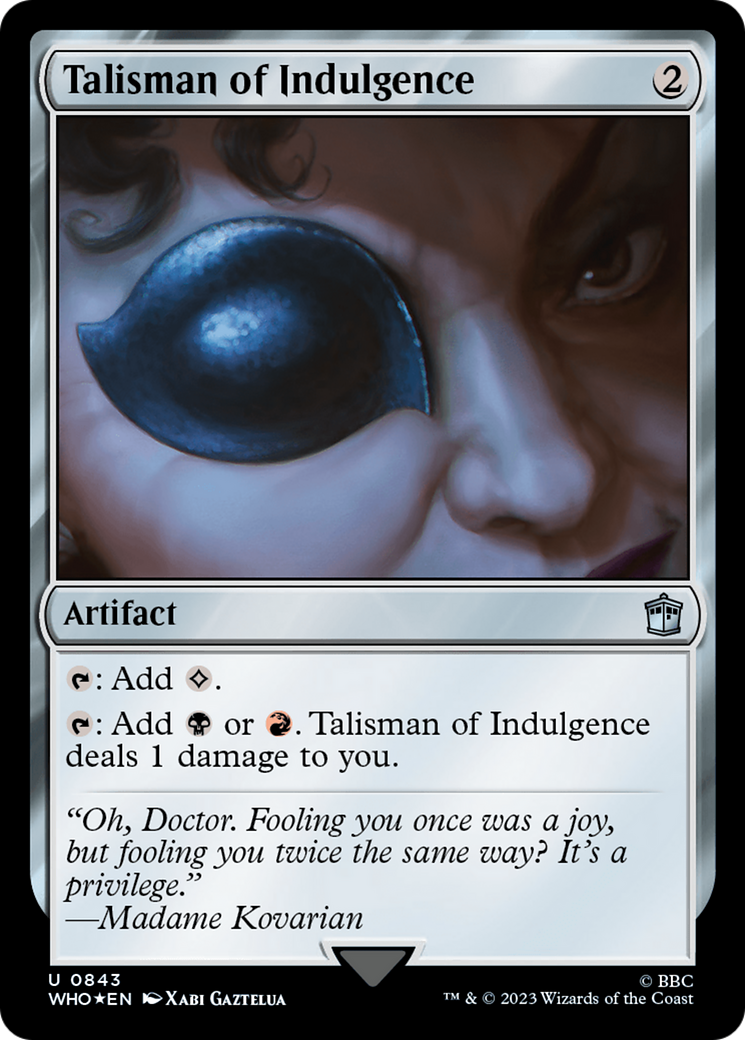 Talisman of Indulgence (Surge Foil) [Doctor Who] | Gear Gaming Fayetteville