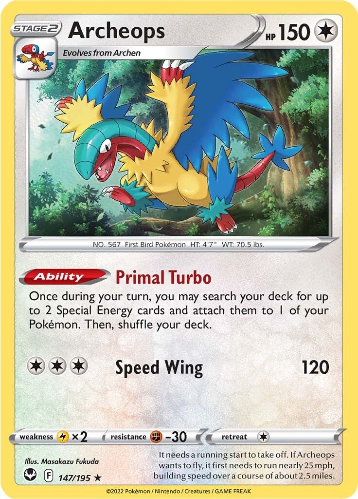 Archeops (147/195) (Theme Deck Exclusive) [Sword & Shield: Silver Tempest] | Gear Gaming Fayetteville