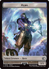 Human Soldier // Hero (0032) Double-Sided Token (Surge Foil) [FINAL FANTASY Commander Tokens] | Gear Gaming Fayetteville