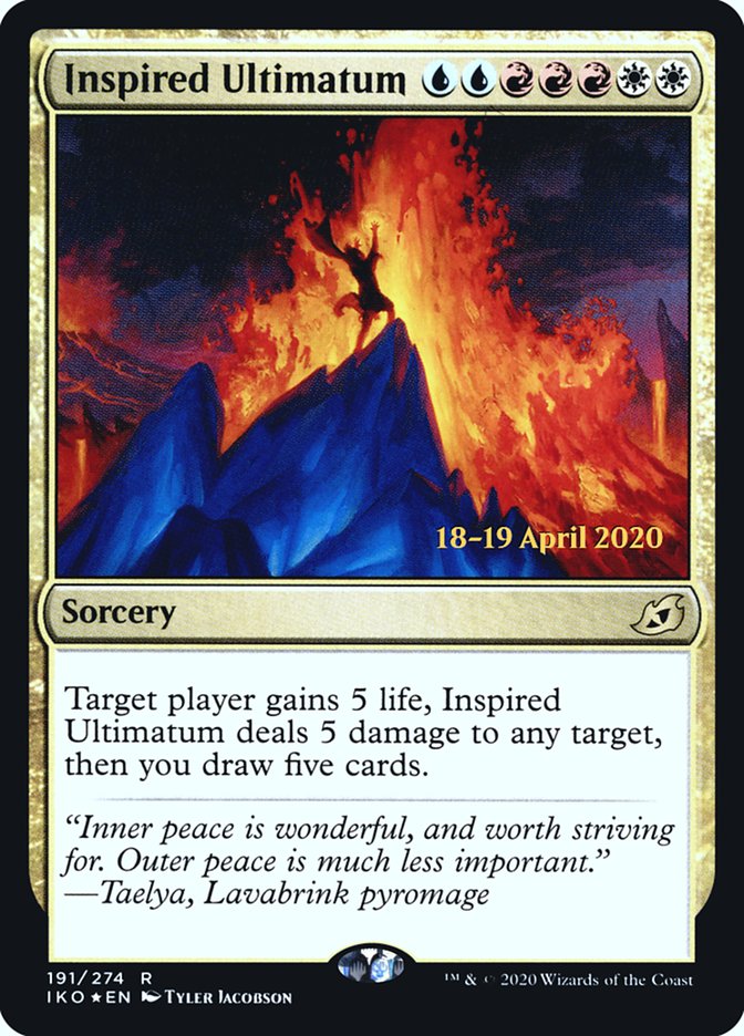 Inspired Ultimatum [Ikoria: Lair of Behemoths Prerelease Promos] | Gear Gaming Fayetteville