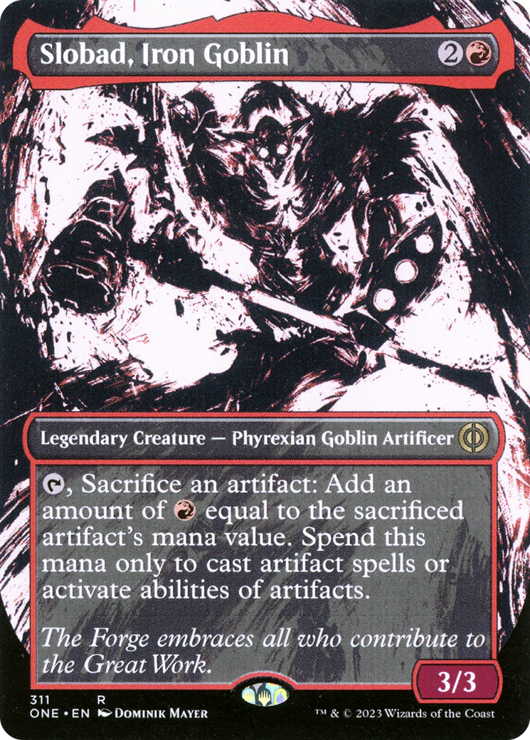 Slobad, Iron Goblin (Borderless Ichor) [Phyrexia: All Will Be One] | Gear Gaming Fayetteville