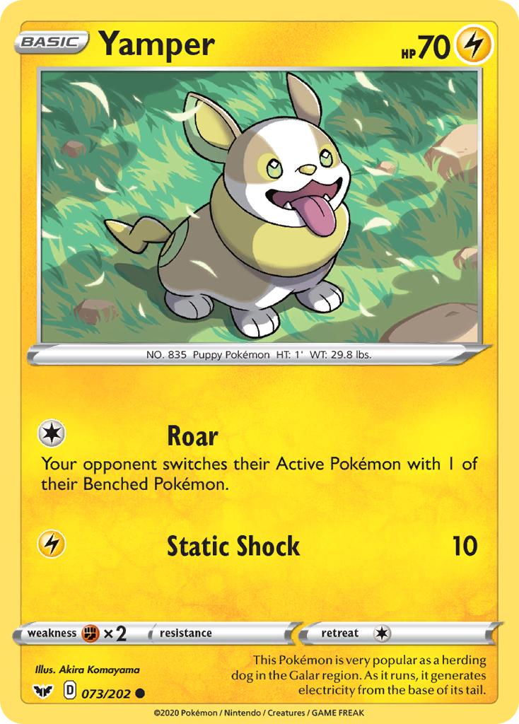 Yamper (073/202) [Sword & Shield: Base Set] | Gear Gaming Fayetteville