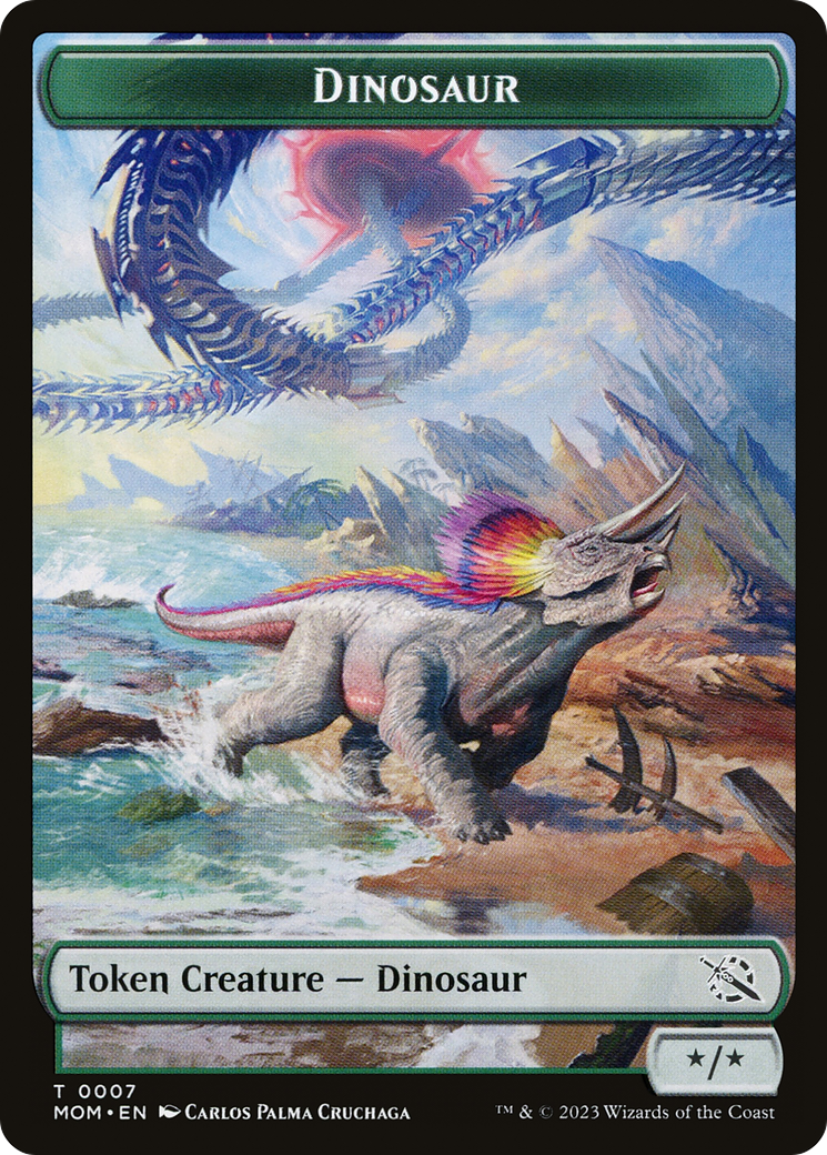 Treasure (20) // Dinosaur Double-Sided Token [March of the Machine Tokens] | Gear Gaming Fayetteville