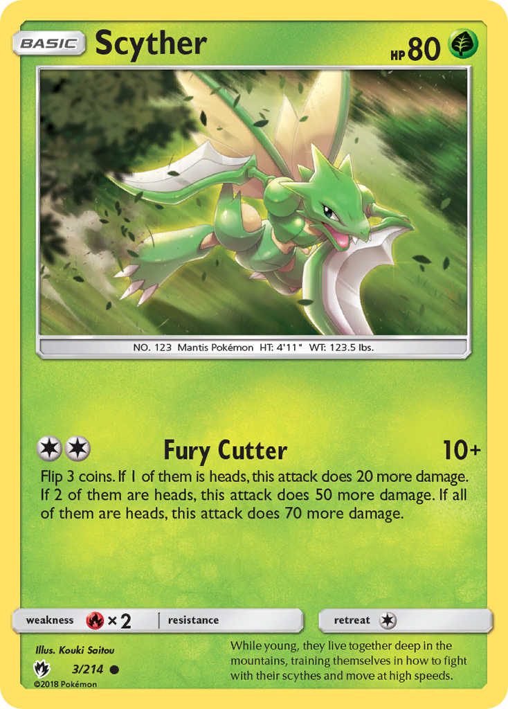 Scyther (3/214) [Sun & Moon: Lost Thunder] | Gear Gaming Fayetteville