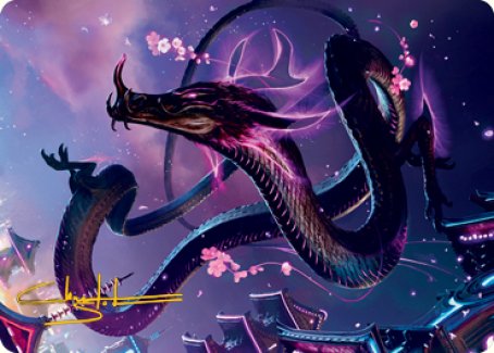 Junji, the Midnight Sky 1 Art Card (Gold-Stamped Signature) [Kamigawa: Neon Dynasty Art Series] | Gear Gaming Fayetteville