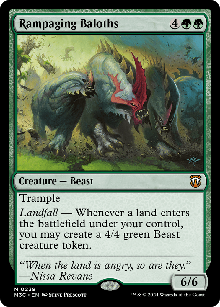 Rampaging Baloths (Ripple Foil) [Modern Horizons 3 Commander] | Gear Gaming Fayetteville