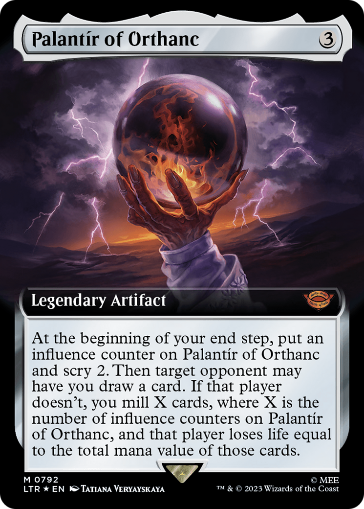 Palantir of Orthanc (Extended Art) (Surge Foil) [The Lord of the Rings: Tales of Middle-Earth] | Gear Gaming Fayetteville