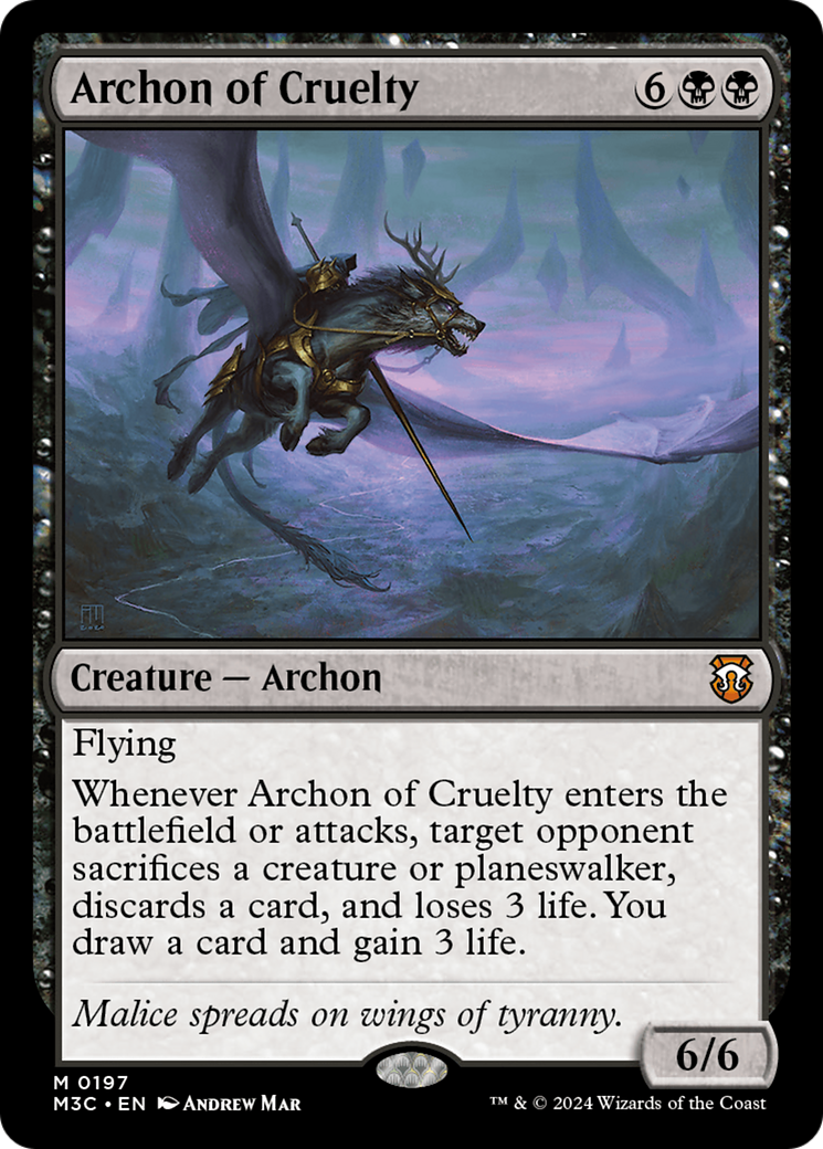 Archon of Cruelty (Ripple Foil) [Modern Horizons 3 Commander] | Gear Gaming Fayetteville