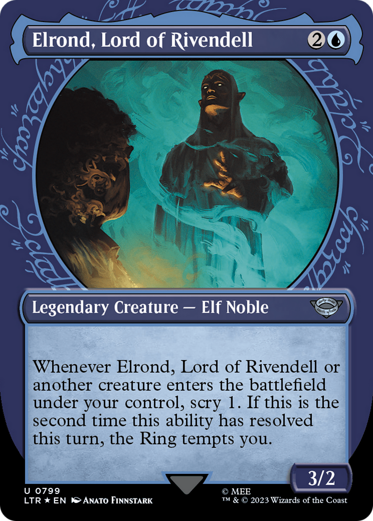 Elrond, Lord of Rivendell (Showcase) (Surge Foil) [The Lord of the Rings: Tales of Middle-Earth] | Gear Gaming Fayetteville