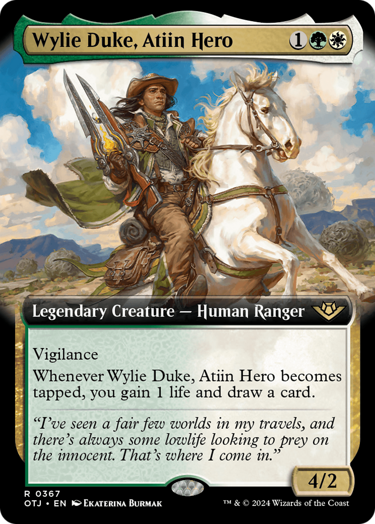 Wylie Duke, Atiin Hero (Extended Art) [Outlaws of Thunder Junction] | Gear Gaming Fayetteville