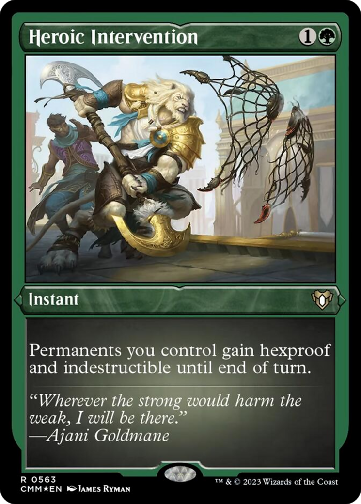 Heroic Intervention (Foil Etched) [Commander Masters] | Gear Gaming Fayetteville