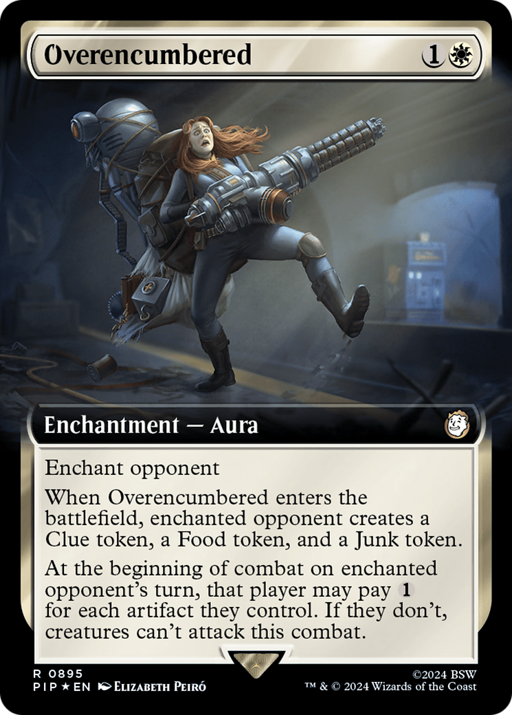 Overencumbered (Extended Art) (Surge Foil) [Fallout] | Gear Gaming Fayetteville