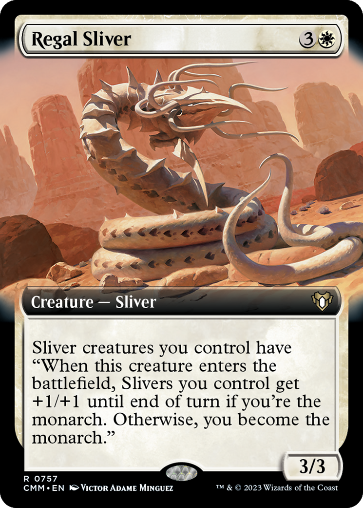 Regal Sliver (Extended Art) [Commander Masters] | Gear Gaming Fayetteville